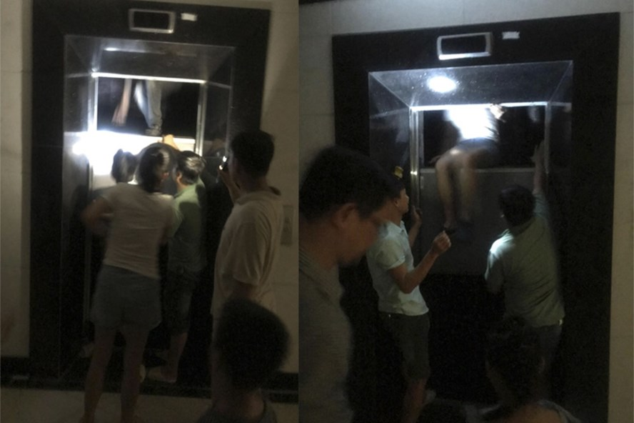 Sự cố thang máy do mất điện xảy ra tại Hà Nội