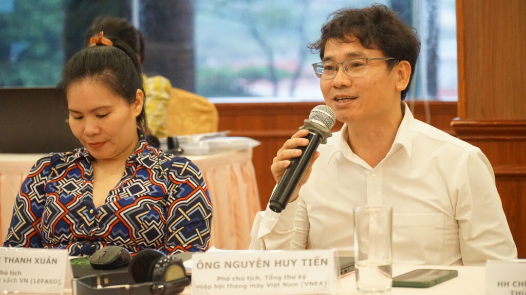 Mr. Nguyen Huy Tien, Vice President and General Secretary of Vietnam Elevator Association commented at the Seminar