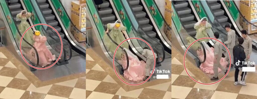 “Đu trend công chúa đi siêu thị”: cảnh báo mất an toàn thang máy, thang cuốn